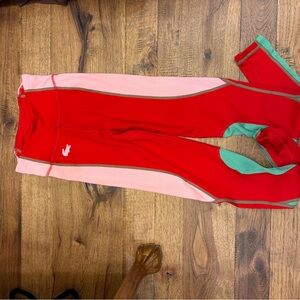 Lacoste Red and Pink Sport Leggings